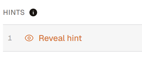 Screenshot of hints link on Cylab website